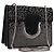 Borsa a tracolla Salvatore Ferragamo Gancini Chain in pelle nera e argento Auth 195321A Nero