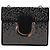 Borsa a tracolla Salvatore Ferragamo Gancini Chain in pelle nera e argento Auth 195321A Nero - vista 13