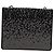 Borsa a tracolla Salvatore Ferragamo Gancini Chain in pelle nera e argento Auth 195321A Nero - vista 2