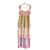 Zimmermann Maxikleid mit Rüschen Pink Mehrfarben Beige Gelb