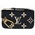 Louis Vuitton Pochette Clé Coin Case in Bicolor Monogram Empreinte Black Beige