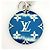 Portachiavi in pelle blu Louis Vuitton - vista 3