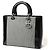 Borsa Christian Dior Dior Lady Canvas Patent Nero - vista 2