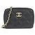 Monedero Chanel de piel de becerro granulada negra Negro