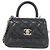 Timeless Borsa Chanel AP4244 in pelle di vitello martellata Nero
