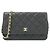 Chanel Timeless Classic Chain Wallet AP0250 Nero Bordò