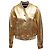 Céline Gold Celine Metallic Leather Bomber Jacket Size FR 36 Golden - view 2