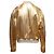 Céline Gold Celine Metallic Leather Bomber Jacket Size FR 36 Golden - view 4