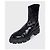 Prada Black Glossy Leather Ankle Boots - EU 39 Pre-owned - view 3
