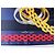 Foulard di seta Must de Cartier Bianco Rosso Blu D'oro - vista 3