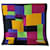 Écharpe en soie Yves Saint Laurent Noir Rose Multicolore Vert Violet Jaune  - vue 1