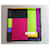 Écharpe en soie Yves Saint Laurent Noir Rose Multicolore Vert Violet Jaune  - vue 7