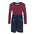 Autre Marque BLUE LABEL CRESTBRIDGE Strick-Docking-Kleid Rot Blau Marineblau