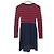Autre Marque BLUE LABEL CRESTBRIDGE Strick-Docking-Kleid Rot Blau Marineblau - Ansicht 2