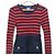 Autre Marque BLUE LABEL CRESTBRIDGE Strick-Docking-Kleid Rot Blau Marineblau - Ansicht 3