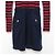Autre Marque BLUE LABEL CRESTBRIDGE Strick-Docking-Kleid Rot Blau Marineblau - Ansicht 4