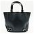 Borsa tote Gucci Abbey in pelle e tela blu navy - vista 2
