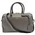 Borsa Boston Saint Laurent in pelle e camoscio grigio Marrone