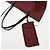 Fendi Zucchino Tote Bag 8BH056 Schwarz Rot - Ansicht 13