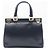 Sac Tote en cuir bleu marine foncé pour homme Gucci
