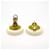 Orecchini a clip Chanel Oro e Bianco D'oro - vista 3