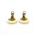 Orecchini a clip Chanel Oro e Bianco D'oro - vista 6