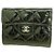 Tarjetero Chanel de piel lacada negra Negro