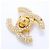Spilla Chanel placcata oro con strass D'oro - vista 2