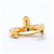 Spilla Chanel placcata oro con strass D'oro - vista 3