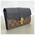 Louis Vuitton Damier Portefeuille Clapton Long Wallet Nero Damier ebene - vista 2