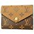 Cartera Louis Vuitton Tri-fold Castaño