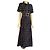 Chanel Kleid mit All-Over-Logo-Print und Gürtel Schwarz Mehrfarben - Ansicht 3