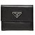 Tarjetero Prada Black Saffiano Negro