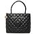Borsa Tote Chanel Black Caviar Medallion Nero