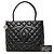 Borsa Tote Chanel Black Caviar Medallion Nero - vista 8