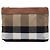 Clutch Burberry in tela Mega Check marrone