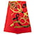 Hermès Red Eperon d Or Seidentuch 90 Rot