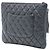 Clutch Chanel Gray Medium Quilted Aged Calfskin Chain Tassel O Case Marrone Grigio antracite - vista 2