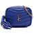 Borsa Lou Camera Saint Laurent Blue Baby Chevron Grain De Poudre Monogram