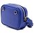Borsa Lou Camera Saint Laurent Blue Baby Chevron Grain De Poudre Monogram - vista 2