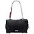 Etiquette Borsa Satchel Prada in Tessuto Nero con Etichetta