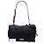 Etiquette Borsa Satchel Prada in Tessuto Nero con Etichetta - vista 7