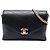 Borsa cintura Chanel Coco in pelle di vitello matelassé chevron nera Nero