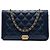 Chanel Blue Quilted Lambskin Boy Wallet On Chain Blu navy