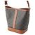 Céline Borsa a secchiello Celine Small Triomphe in tela rivestita marrone Marrone scuro - vista 10