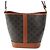 Céline Borsa a secchiello Celine Small Triomphe in tela rivestita marrone Marrone scuro - vista 2