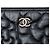 Clutch Chanel Black Medium CC Embossed Lambskin Camellia No 5 O Case Negro - vista 5