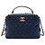 Borsa Vanity Chanel Blue Medium CC Quilted Lambskin con manico e catena Blu navy
