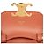 Céline Celine Mini Borsa a Tracolla Triomphe in Vitello Lucido Marrone - vista 5