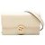 Cartera con cadena Gucci en piel de becerro Dollar marrón con G entrelazadas Castaño Beige